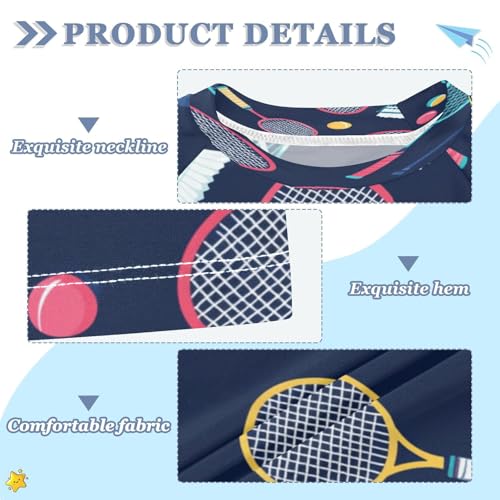 Boys Short Sleeve T-Shirts Tennis Badminton Rashguard Kids Swim Shirts Sun UPF 50+ Multicoloured3