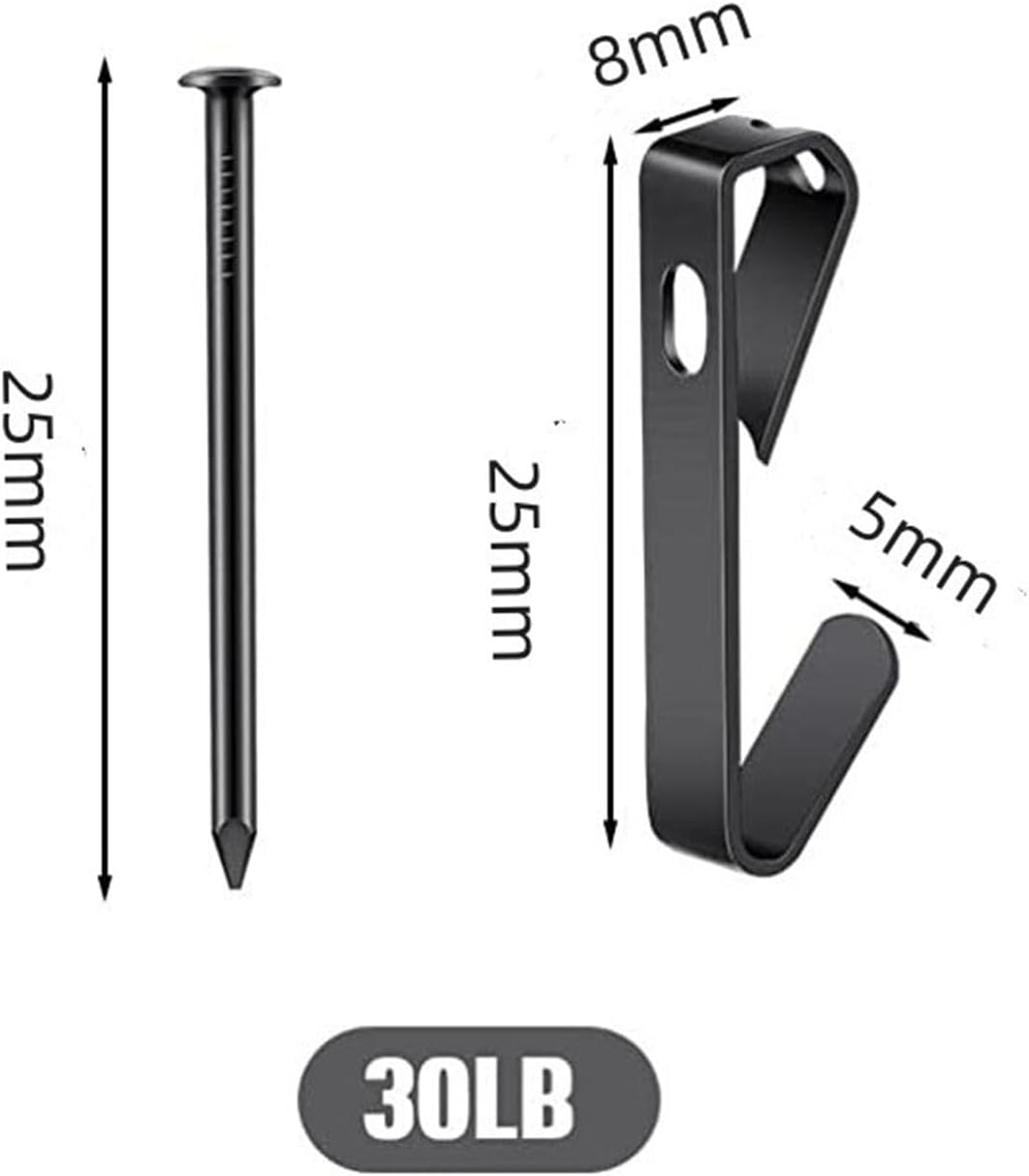 3x100 Pieces Picture Hangers Wall Hanging Heavy Duty Picture Hooks for Bedroom