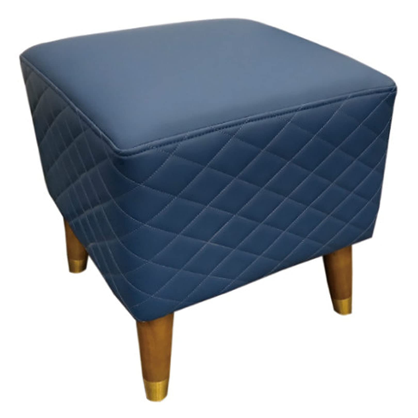 Tabouret de changement d'entrée CHEWYNP en cuir rembourré bleu foncé 40x40x40 cm