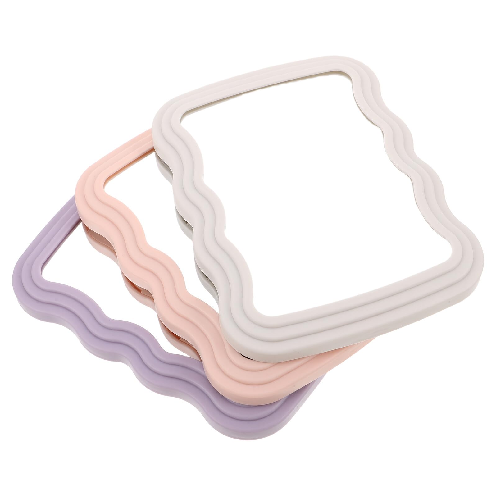 Miroir de maquillage pliable INOOMP lot de 3 miroirs de bureau rose violet blanc