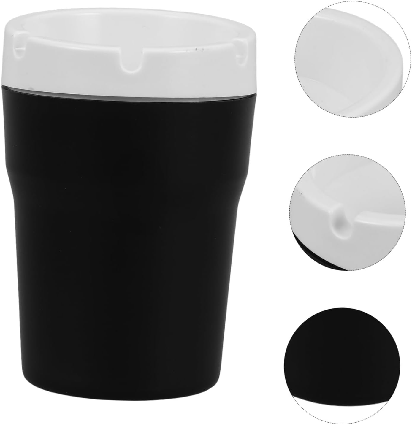 Portable Car Ashtray with Lid Heat-resistant Self-extinguishing Cigarette Butt Bucket Compact Design Fits Vehicles for Home Office Use