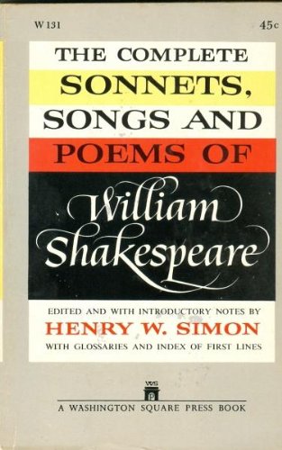 The Complete Sonnets, Songs and Poems of Willia... B002J49ED4 Book Cover