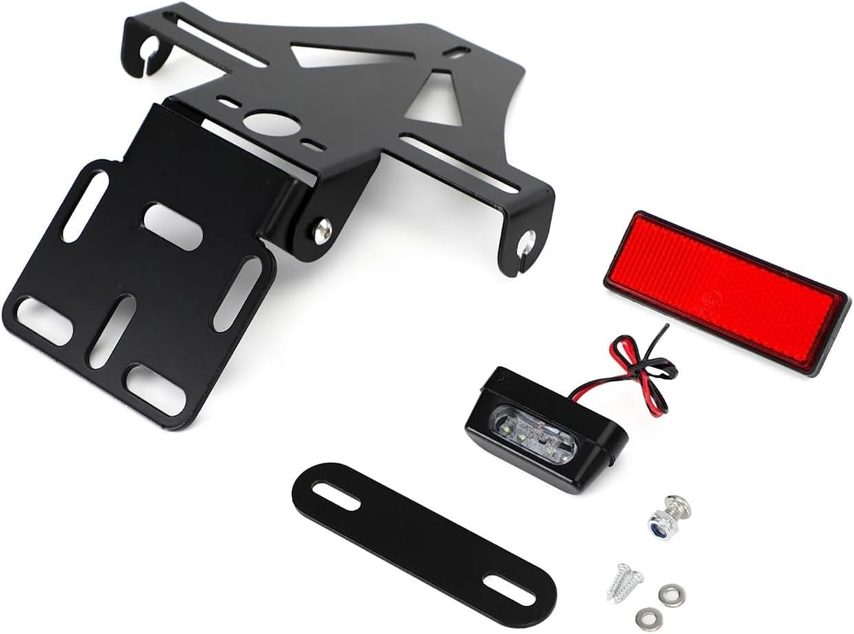 Universal Motorcycle Adjustable Angle License Number Plate Frame Holder Bracket Compatible With CBR1000R