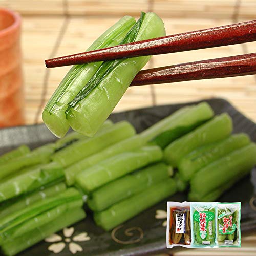 野沢菜漬け 浅漬け 詰め合わせ ( 3種類 × 1 ) わさび風味 漬物