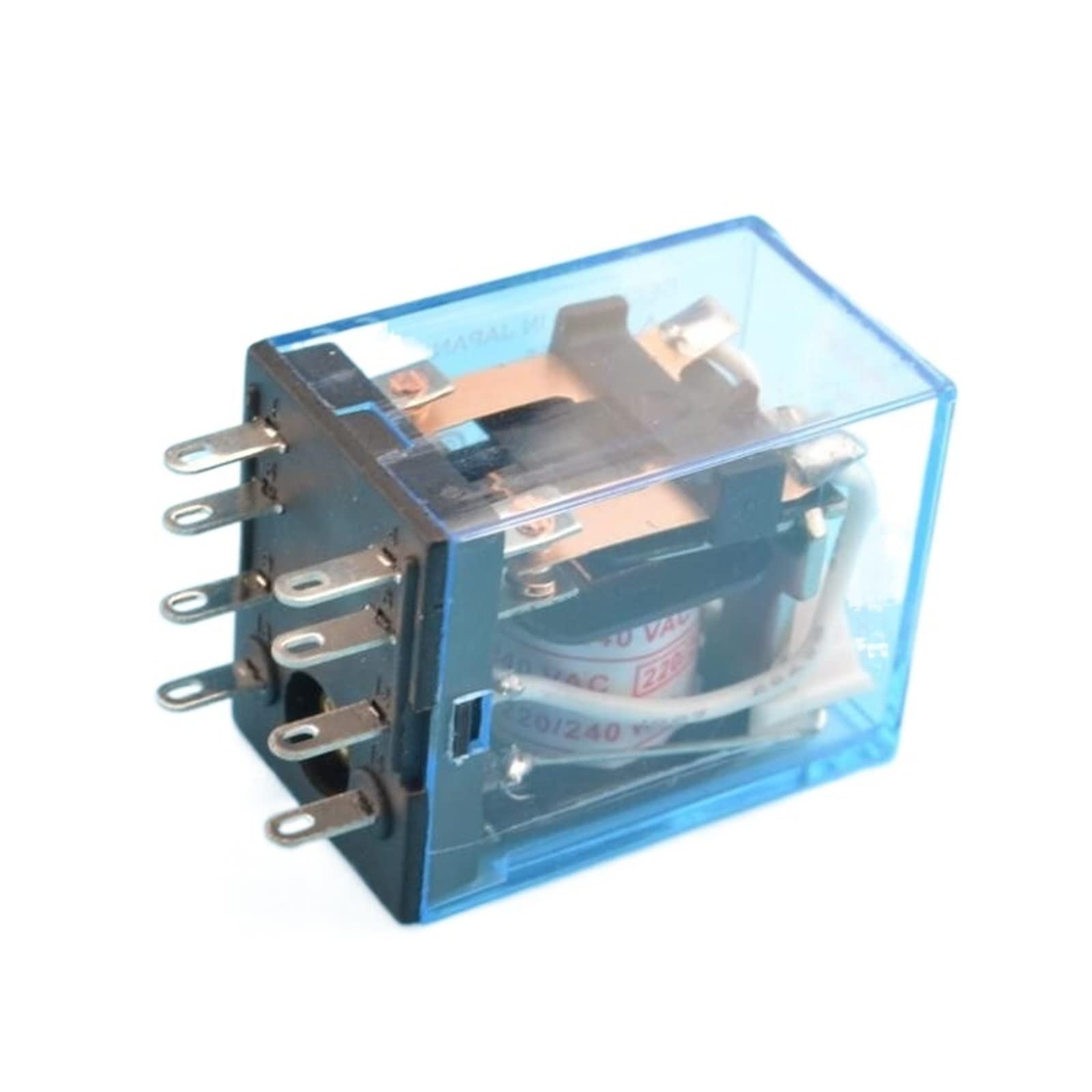Relais 8 broches 220VDC bleu pour réparer et sécuriser un circuit électrique