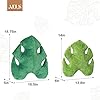 AELS Set of 2 3D Leaves Decorative Throw Pillows, 18& 14 Monstera Deliciosa Plush Pillow Set for Plant Lovers Garden Lovers, Living Room Bedroom Nursery Decor, Light Green & Dark Green