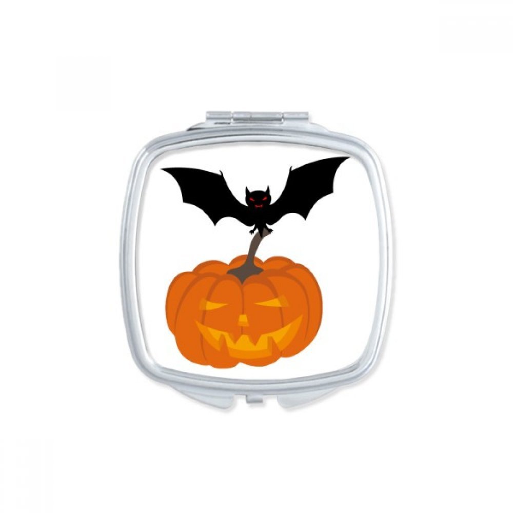 Miroir de maquillage Halloween citrouille compact pour retouches
