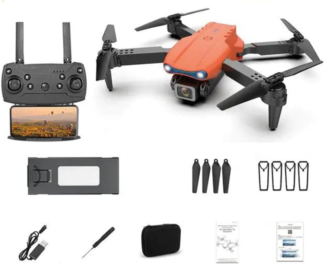ZV3-728Drone-LATEST Drone with Dual Camera 6K UHD (Orange, 3 x 4480 MAH)