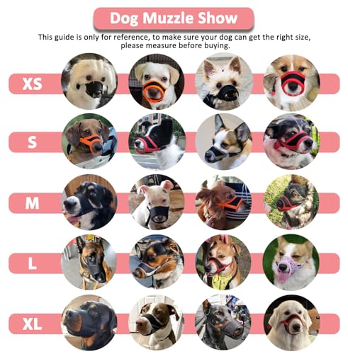 Image of LUCKYPAW Dog Muzzle Anti Biting and Chewing with Comfortable Mesh Soft Fabric and Adjustable Strap, Suitable for Small, Medium and Large Dogs(Pink Unicone,L)