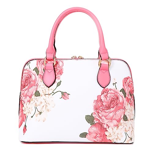 Cute Floral Purses for Women Small Crossbody Bags Zip Satchel Bag Trendy Womens Tote Handbags Shoulder Bag4