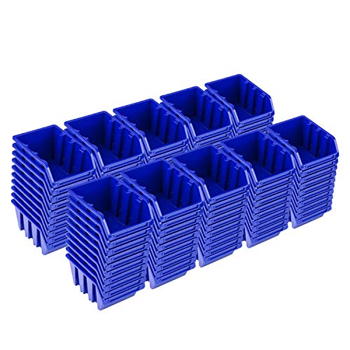 PAFEN Set 100 x Stapelboxen NP4 blau Lagerboxen Sortierboxen