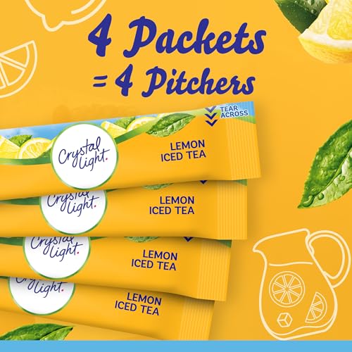 Crystal Light Sugar-Free Lemon Iced Tea Naturally Flavored Powdered Drink Mix 4 Count Pitcher Packets - Thumbnail 7