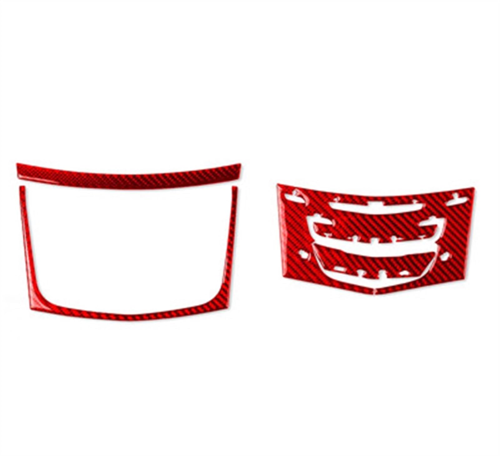 Car Interior Accessories Modification Navigate Central Control Radio Panel Trim Decal for Cadillac ATS 2013-2019 Sedan Anti-dust(Rosso)
