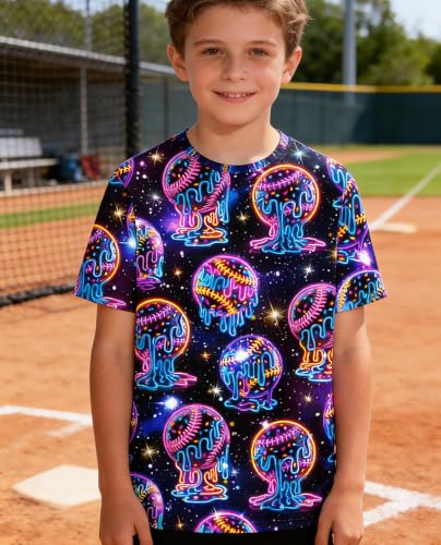 Image of uideazone Boys 3D Graphic T-Shirts Short Sleeve Crew Neck Tees 4-16Y