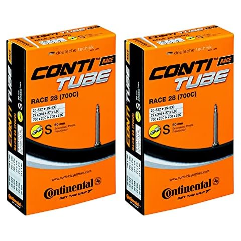 2x Continental Fahrrad Rennrad Schlauch Race 28 Zoll 18-25/622-630 60mm SV Cover