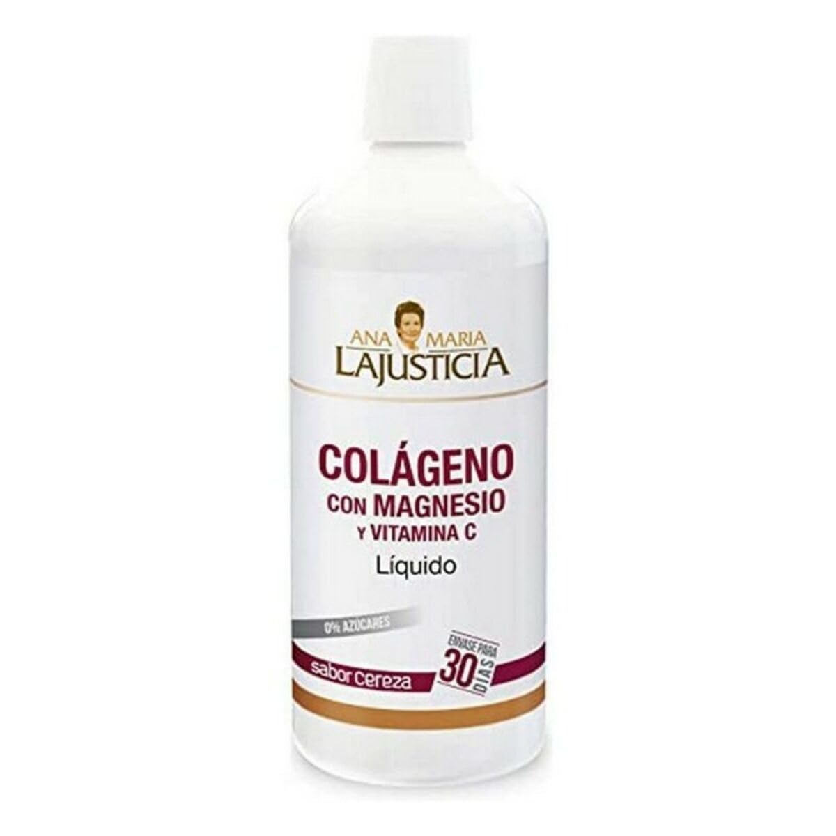 Colágeno con Magnesio y Vitamina C Líquido Bebible (Sabor Cereza) 1 L de Ana Maria Lajusticia
