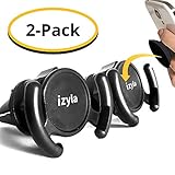 izyla Pop Socket Car Mount for Cell Phone [2 Pack] - Pop Socket Holder Air Vent designed for Android or iPhone with Pop Clip | Sturdy Car Vent Mount with 360 Grip & Lock for GPS Navigation [2 Mounts]