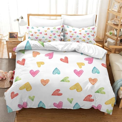 Linge de lit oiseaux colorés 260x220cm en microfibre 3D premium super douce - 3