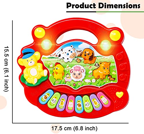 Image of Zest 4 Toyz Piano Keyboard for Kids Musical Piano Musical Toys for Kids with Flashing Lights & Sound Toy Music Keyboard Baby Toy Educational Toys for 3 Year Old+ (Multicolor)