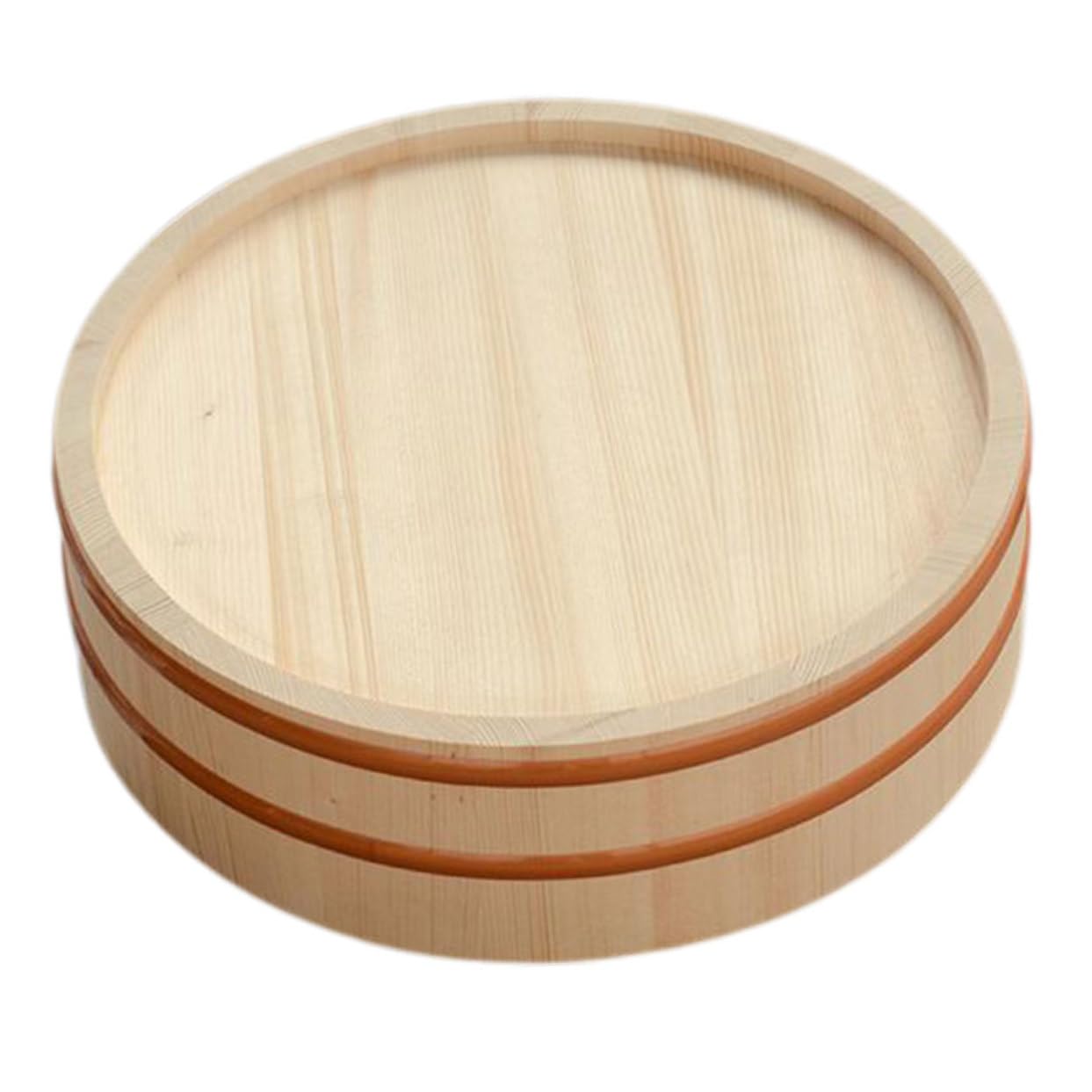 MAGICLULU Seau à Sushis Japonerie Rond Grosse Capacité en Bois et Cuivre