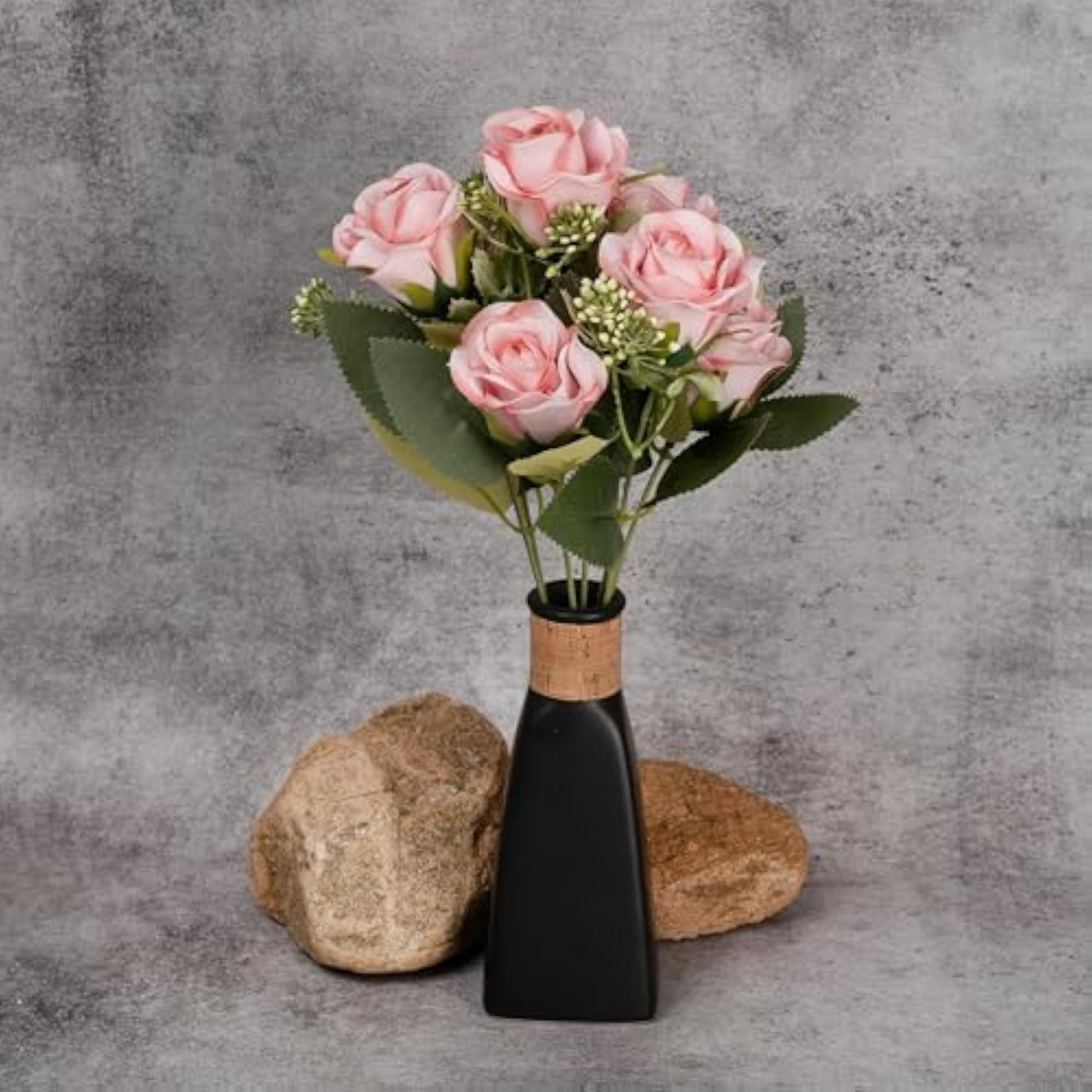 Artificial 7 Rose Flower Bunch for Home Décor