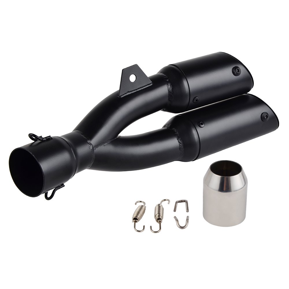 universale 38-51mm Slip On Dual Silenziatore di scarico Tubo di scarico marmitta con DB rimovibile Killer per moto Scooter Street Dirt Bike ATV