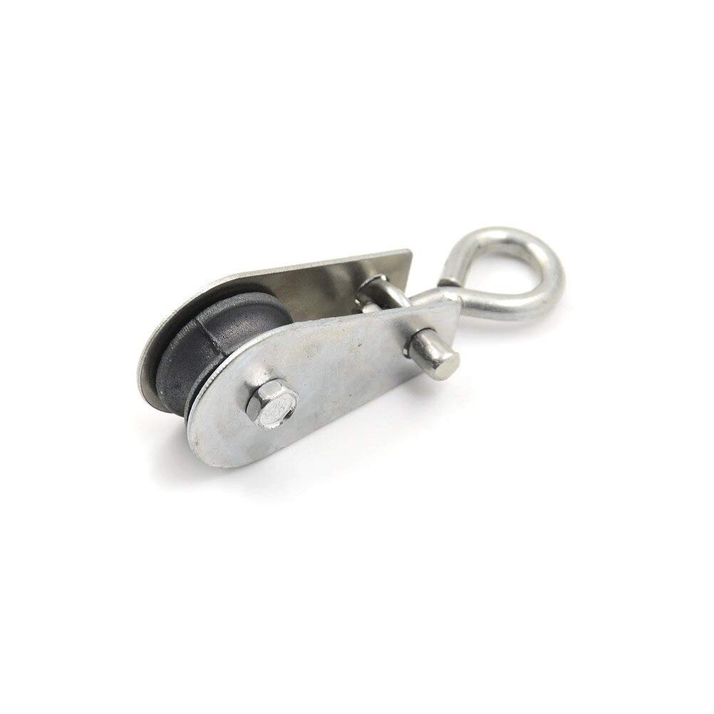 Bloque de polea simple, rodillo de polea, Polea de distribución Polea de cuerda de elevación giratoria única duradera de 0,3"