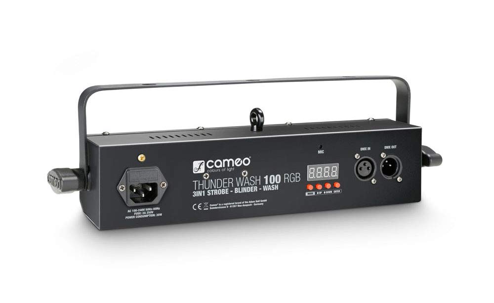Cameo THUNDER® WASH 100 RGB - Projecteur 3 en 1 (Strobe, Blinder, Wash) 132 LEDs 0,2 W RGB, Spectre de Couleurs Rvb