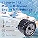 REAXOAL Marine Outboard Engine Maintenance Kit 17400-94823 Compatible with Suzuki DF25A,DF30A 2015+,with Oil Filter,Fuel Filter,Water Pump Kit