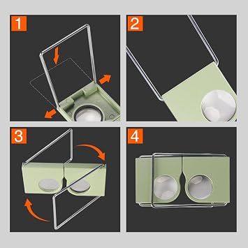 Wearable 4X Pocket Stereoscope - Lightweight Microscope with Adjustable 55-75 mm Lens Distance, Essential for Examiners, Surveyors, Engineers & Architects