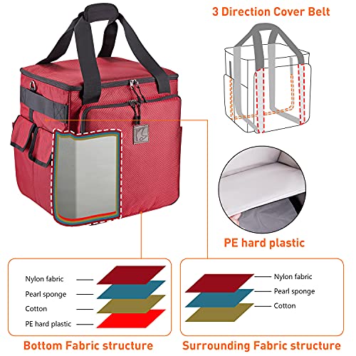 Batlfrist Rolling Serger Sewing Machine Bag With Universal Wheels, With Ykk Zipers,Organizer Tote For Sewing Thread & Supplies #TOP1