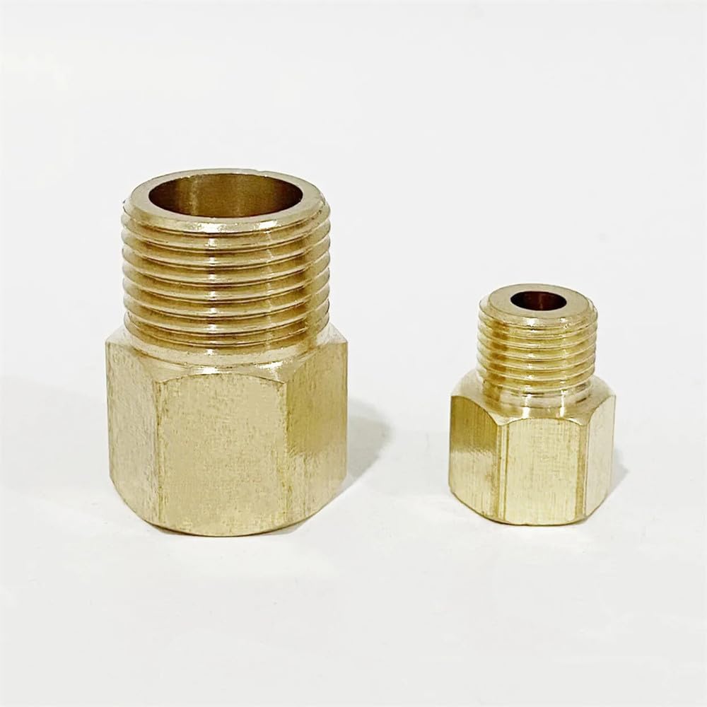 Adaptateur Réducteur Laiton 2 Pièces M10x1 Femelle Vers BSP 1/8 Mâle - Pour Conversion De Raccords Gaz/liquide