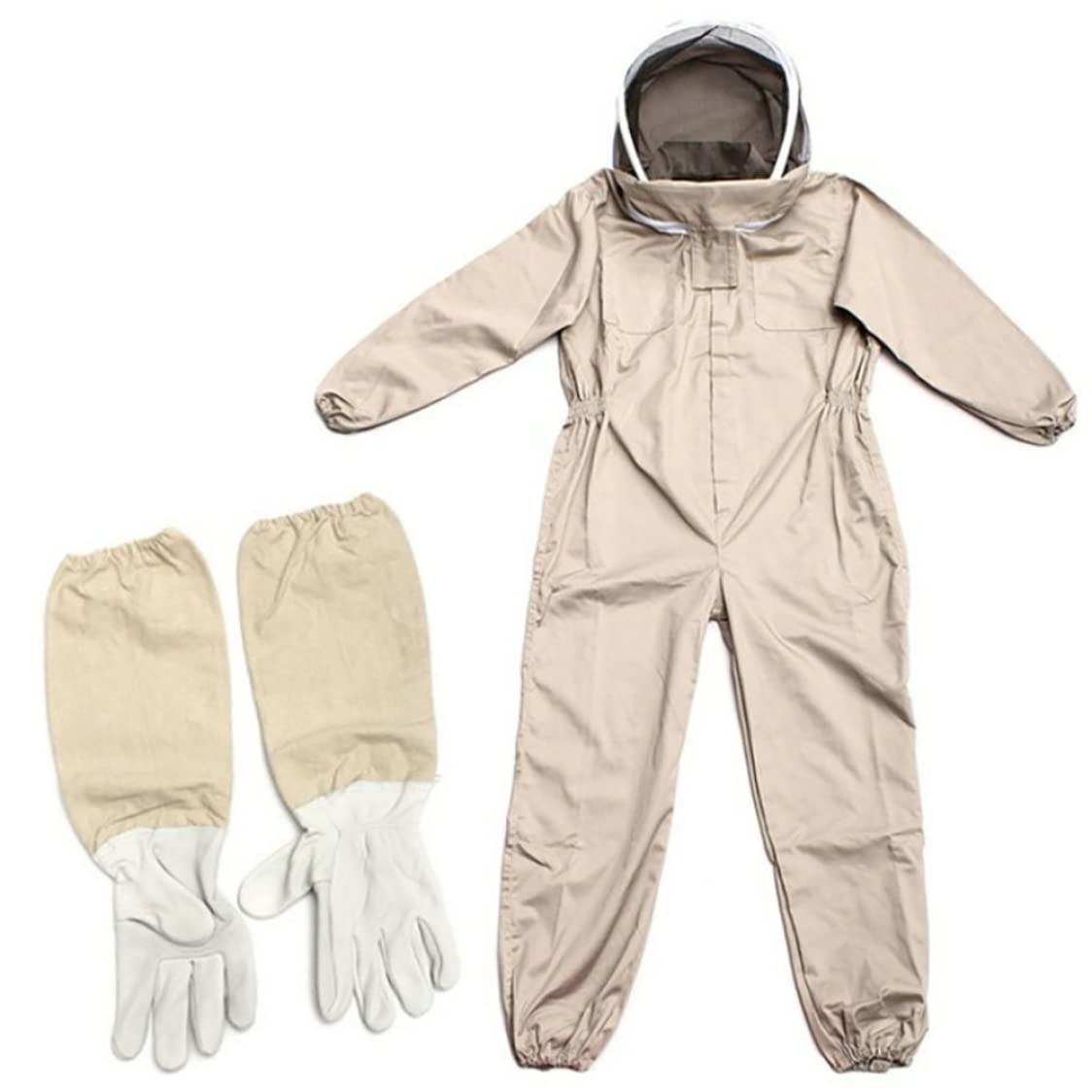 Traje de abejas, traje de apicultura profesional con capucha y guantes ventilados, traje de apicultor de protección de cuerpo completo, trajes de abejas para hombres (XL)