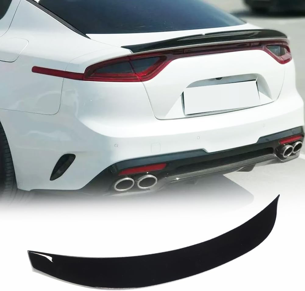 Stinger Rear Trunk Spoiler for Kia Stinger 2018-2023 Rear Wing Spoiler Lip Factory Outlet (Gloss Black FRP)