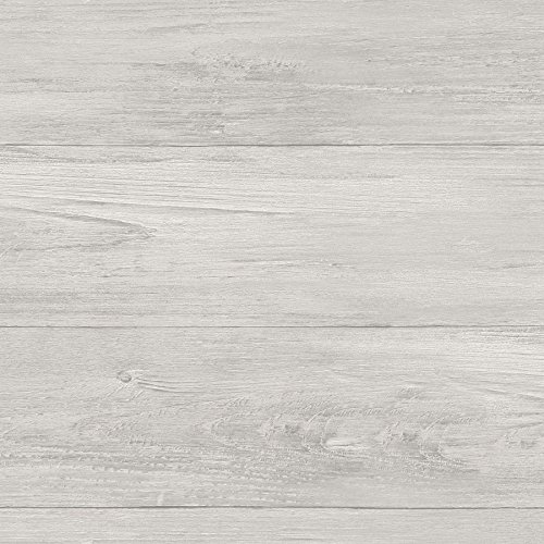 NuWallpaper NU2397 Grey Wood Plank Peel & Stick Wallpaper