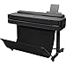 HP DesignJet T650 Large Format 36-inch Plotter Color Printer, Includes 2-Year Warranty Care Pack (5HB10H), Black