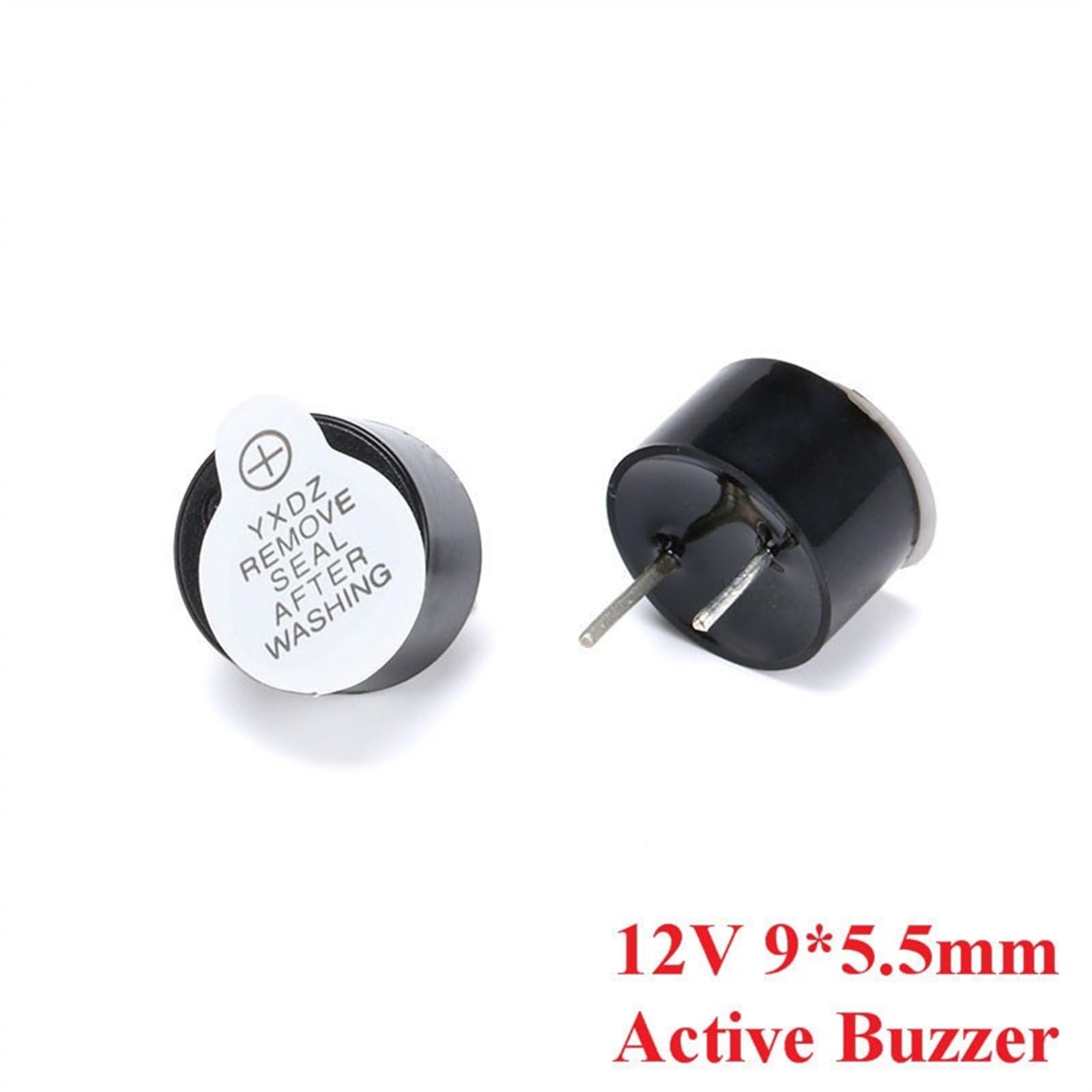 WUZDPRCJ 5pcs 12V Active Buzzer 9 * 5.5mm Integrated Electromagnetic Active Piezo Buzzers 9x5.5mm