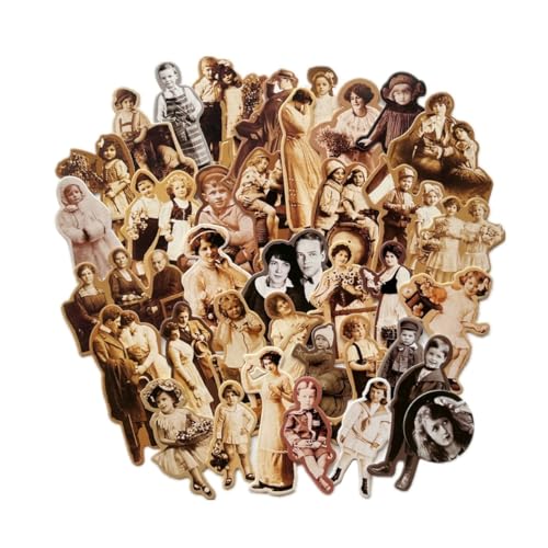 Generic 37PCS/Pack Scrapbook Supplies Paper Dolls Cardstock Die Cut Set for Scrapbooking, Crafting and Decorating, Vintage Photo Inspired Designs