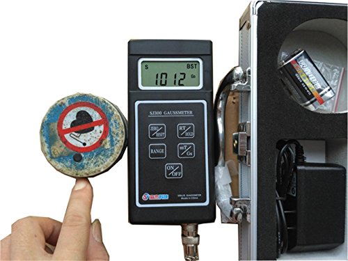 Vtsyiqi Tesla Meter Magnetic Field Gauss Meter Sj300 0-200Mt-2000Mt With Adapter Resolution 0.01Mt 0.1Mt #TOP2