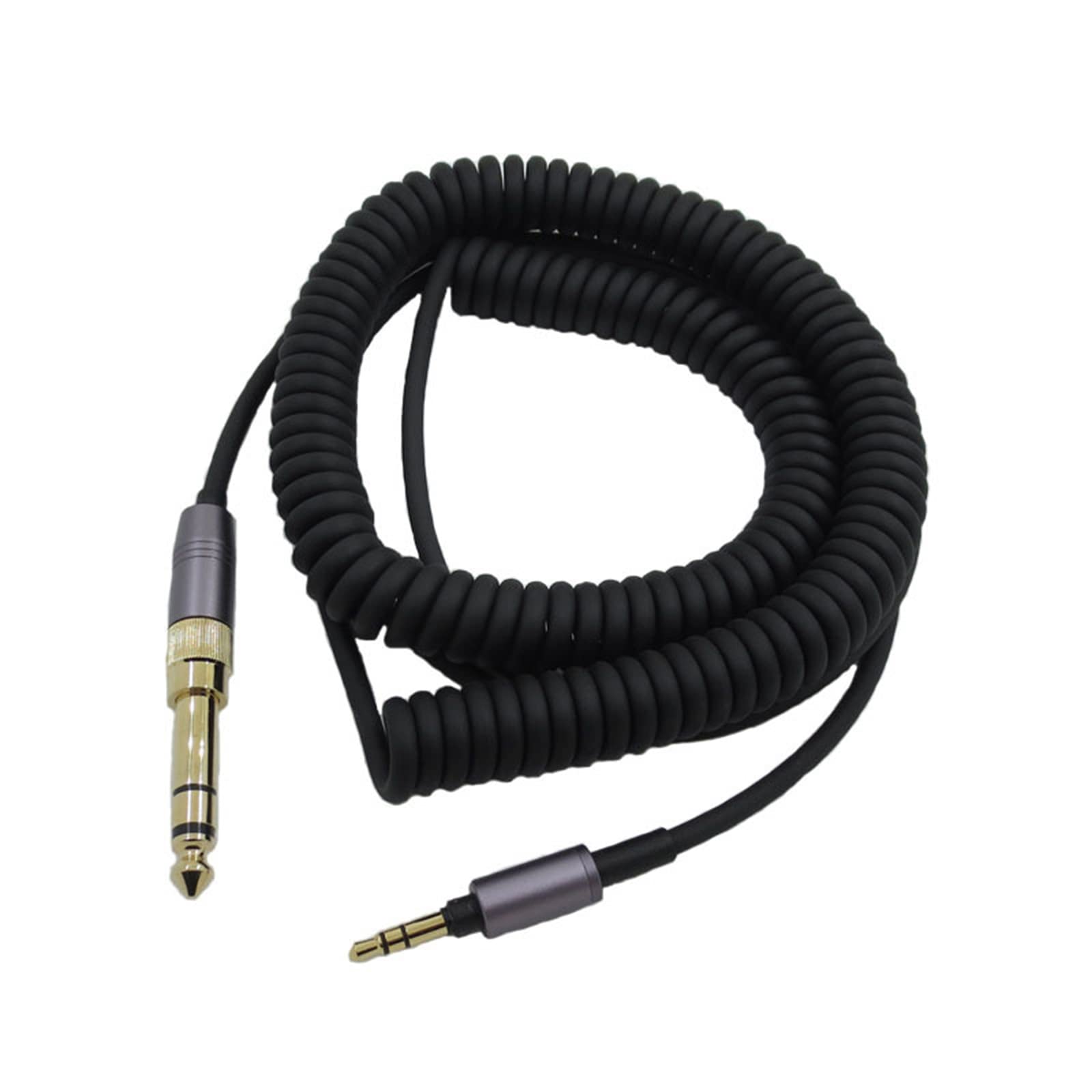 Cable en espiral de resorte de 3,5 mm con cable adaptador de 6,35 mm para auriculares WH-1000XM3 XM2 XM4 / H900N H800