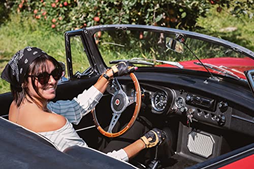 Vanlinker Vintage Bandanas Square Multi-Purpose Scarfs For Men Women Silk Like Scarf Neckerchief Protective Coverage Vl9549 Black #TOP2