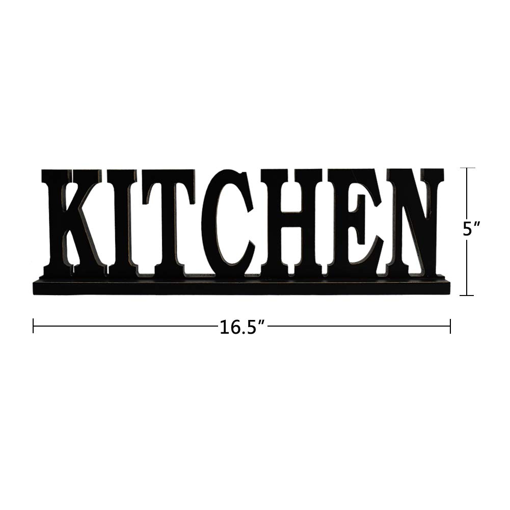Amazon.com: Morning View Wooden Kitchen Sign Decor Black Free