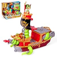Piratix Kraken Ship – Kraken-Schiff aus Piratix. Enthält 1 Kraken-Schiff, 2 Piratix und exklusives Zubehör, 1 Kanonenprojektil, 1 exklusiver Schatz, 6 goldene Schätze, 1 exklusive Flagge, 1 Schwert, 1