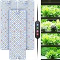 SDOVUERC 40W Full Spectrum Grow Lights for Indoor Plants – 4/8/12H Timer, 192 LEDs Per Panel, Daisy Chain,Wide Lighting Area for Seed Starting(Pack3)