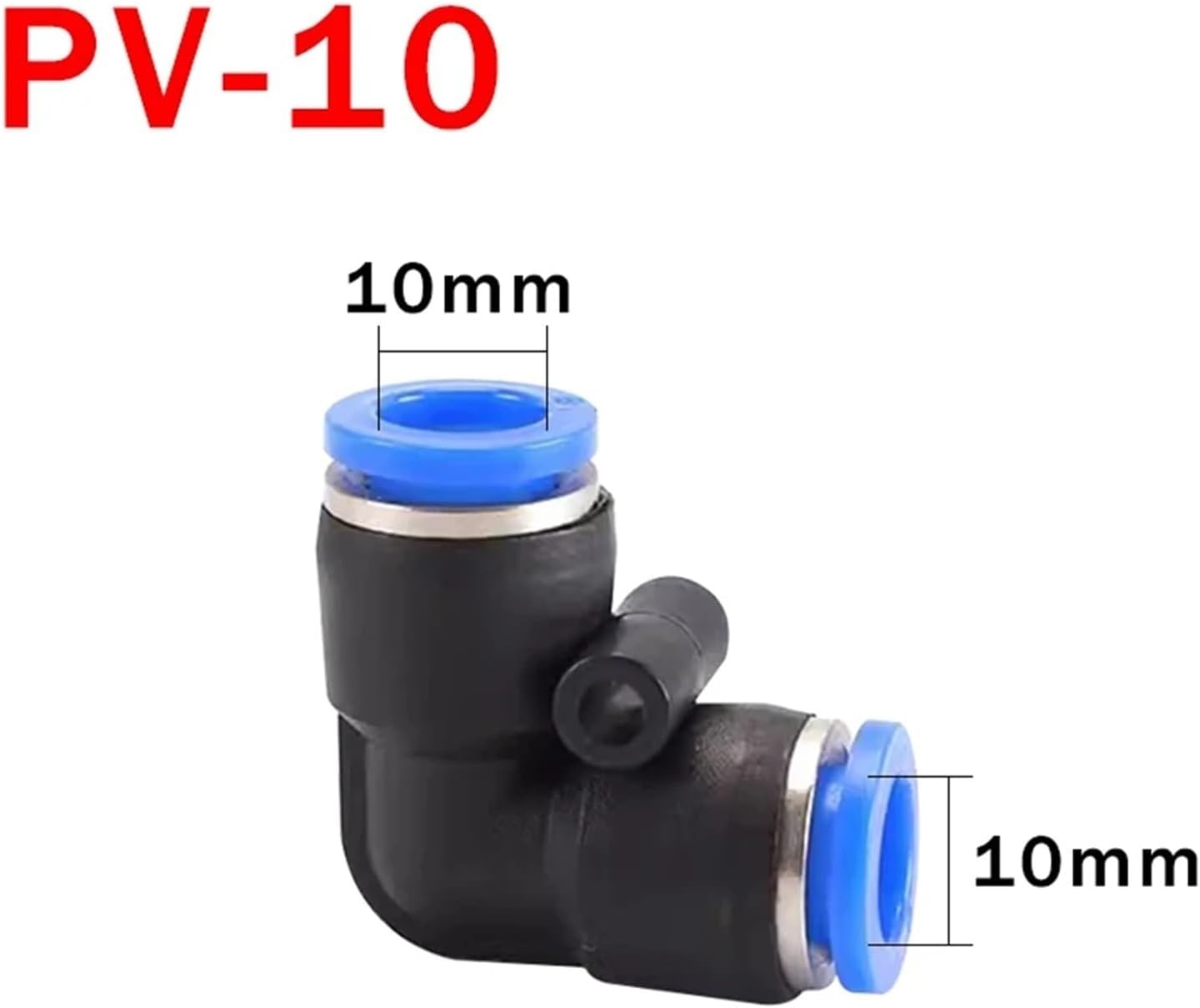 20PCS PV度エルボ空気圧クイック継手プラスチック4mm 6mm 8mm 10mm 12mmエアパーツパイププッシュインウォータ