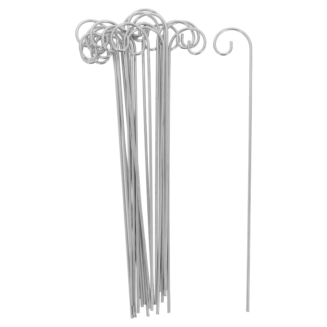 MOTHNUR 20pcs Metal Shepherd Hooks for Outdoor Garden Tall Plant Label Hooks for Lanterns Floral Picks and Garden Signs Weather Resistant and Easy Installation