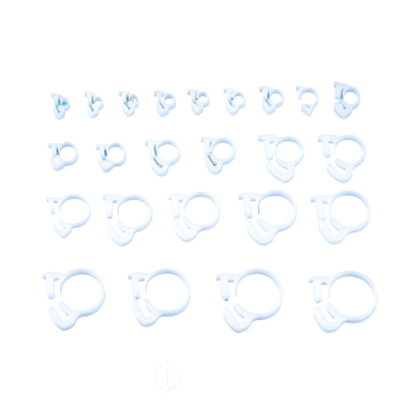 Liuch One Color 10/5Pcs White Hose Clamps 3.8~29.4Mm Plastic Line Water Pipe Strong Clip Spring Cramps Fuel Air Tube Fitting Fixed Tool(7.5-8.5Mm(10Pcs))