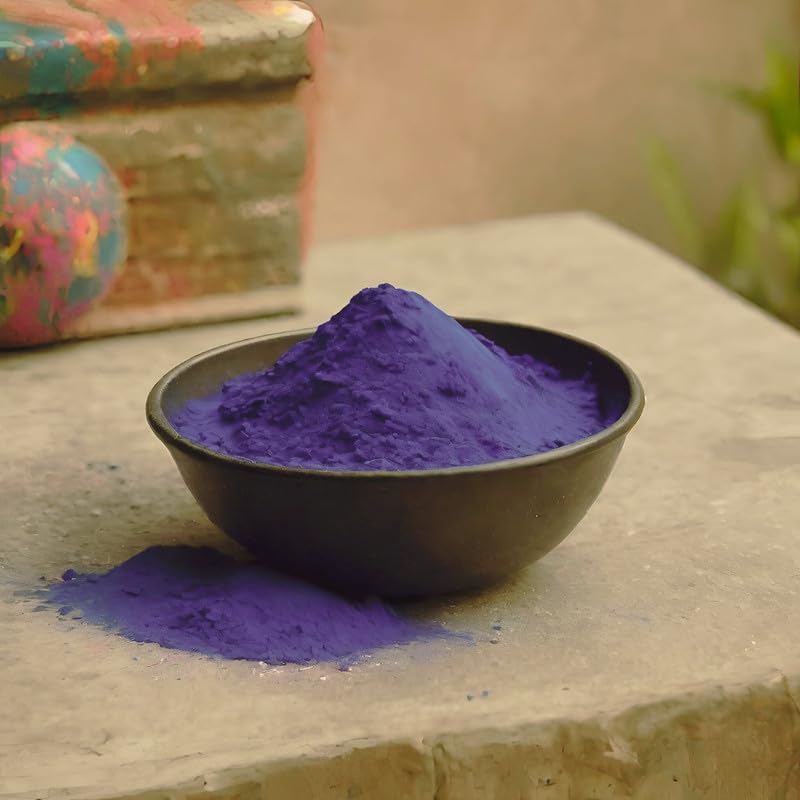 Image of Herbal and Organic Holi Colors | Eco Friendly | Purple Color 200gm | Natural and Skin-Friendly Gulal | Handmade and Non-Toxic | Holi Ke Rang | Holi Celebration | Stain Free