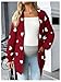 MakeMeChic Women's Maternity Sweater Cardigan Valentine Heart Print Long Sleeve Open Front Cute Coat Red X-Large