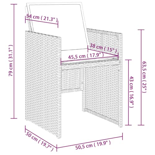 Fauteuils en résine tressée noire de qualité supérieure pour terrasse - 3